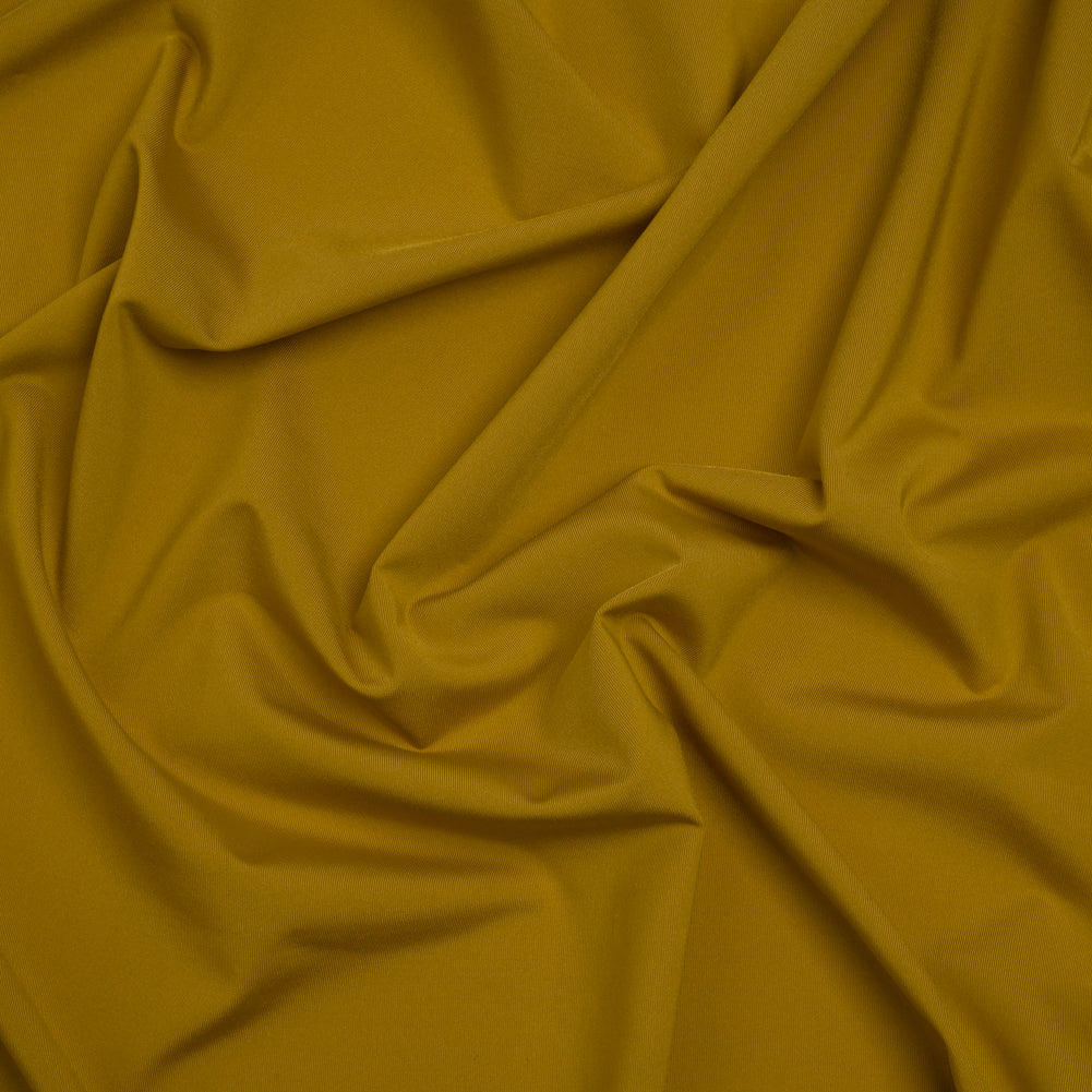Stretch Nylon Interlock Knit - Golden Olive - Designer Deadstock Stretch Nylon Interlock Knit - Golden Olive - Designer Deadstock