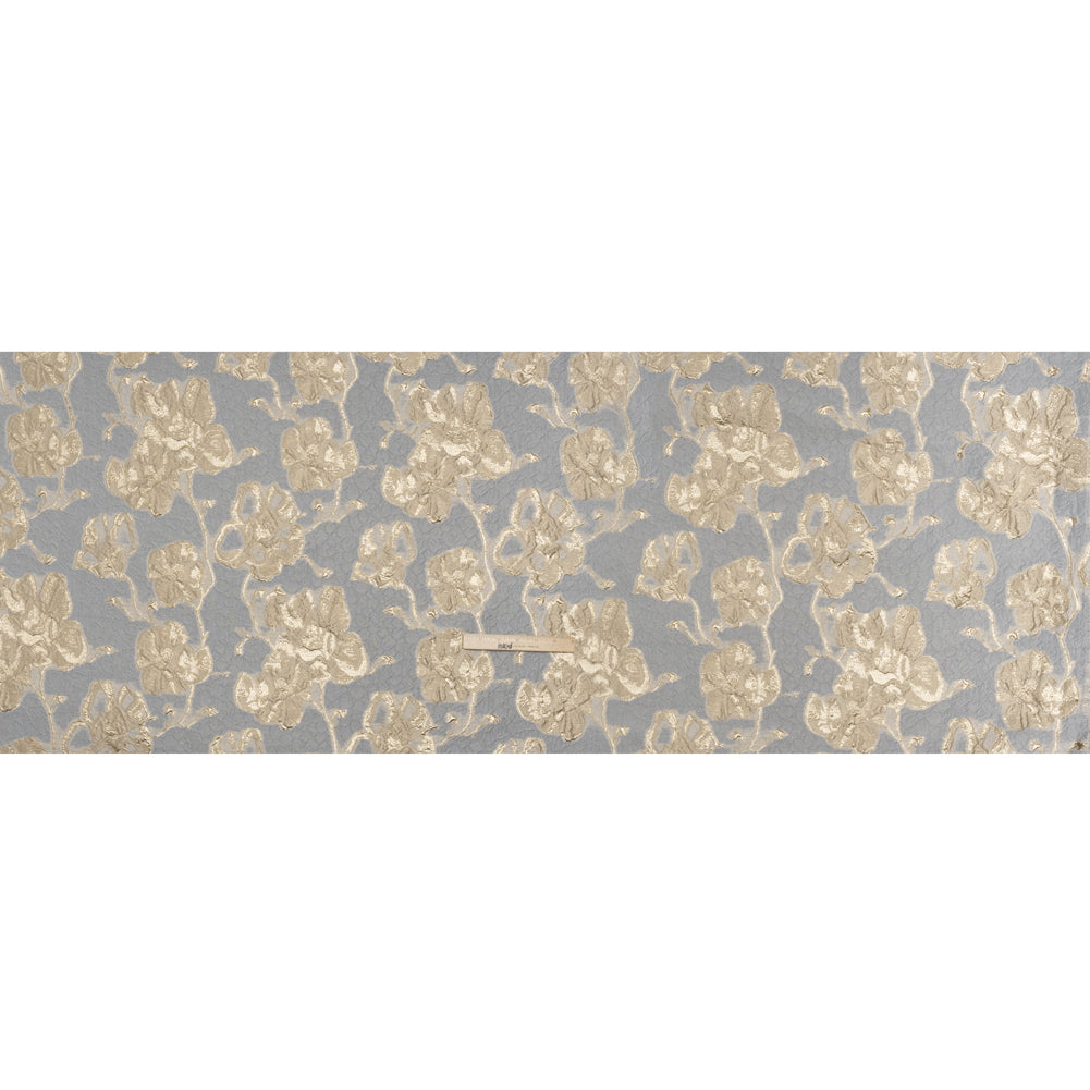 Metallic Brocade - Ivory, Beige, and Gold Flowers on Flowers Metallic Brocade - Ivory, Beige, and Gold Flowers on Flowers