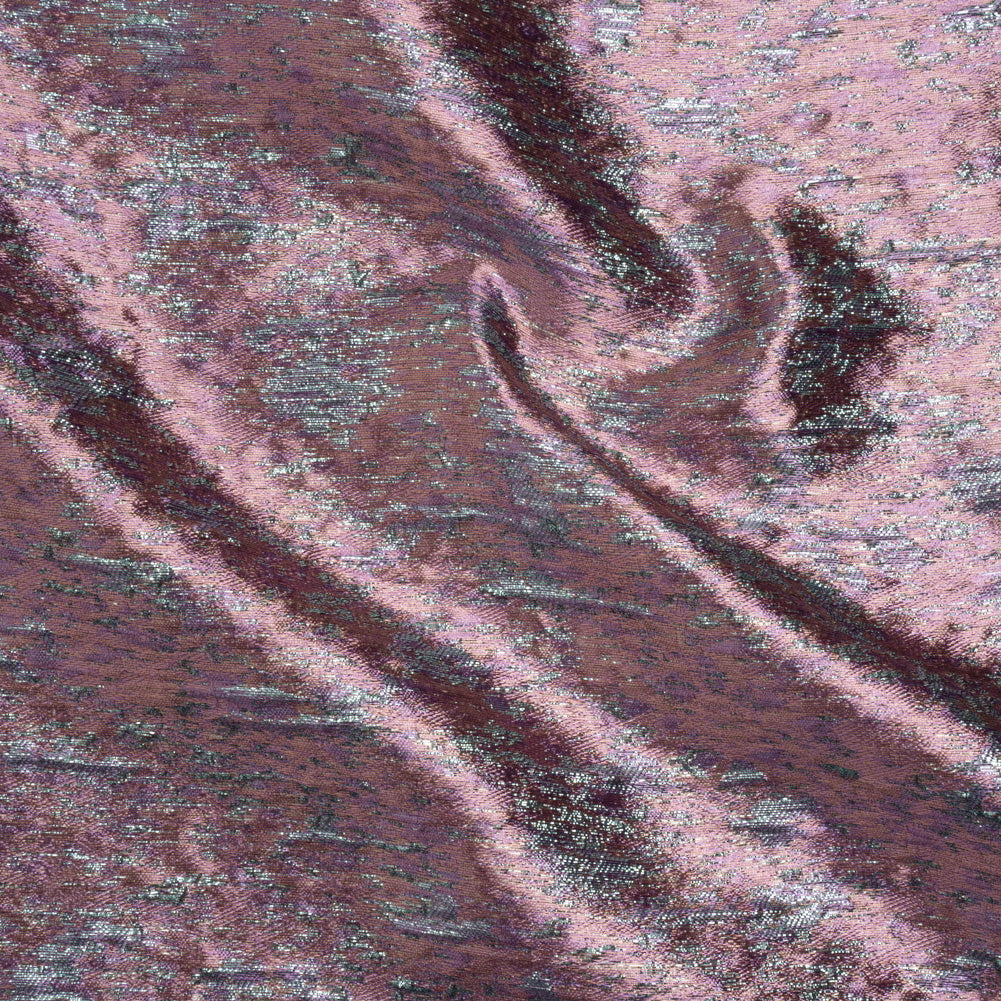 Metallic Brocade - Peach, Pale Pink and Sky Blue Mottled Abstract Metallic Brocade - Peach, Pale Pink and Sky Blue Mottled Abstract