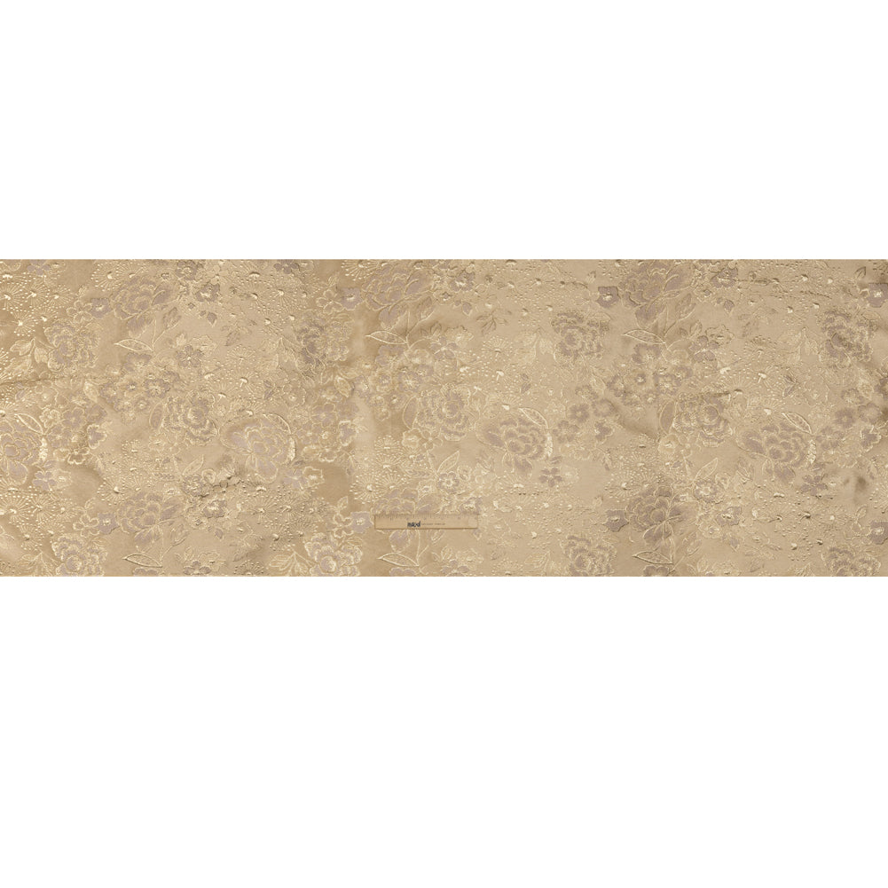 Metallic Brocade - Light Mauve, Pale Beige and Gold Flower Garden Metallic Brocade - Light Mauve, Pale Beige and Gold Flower Garden