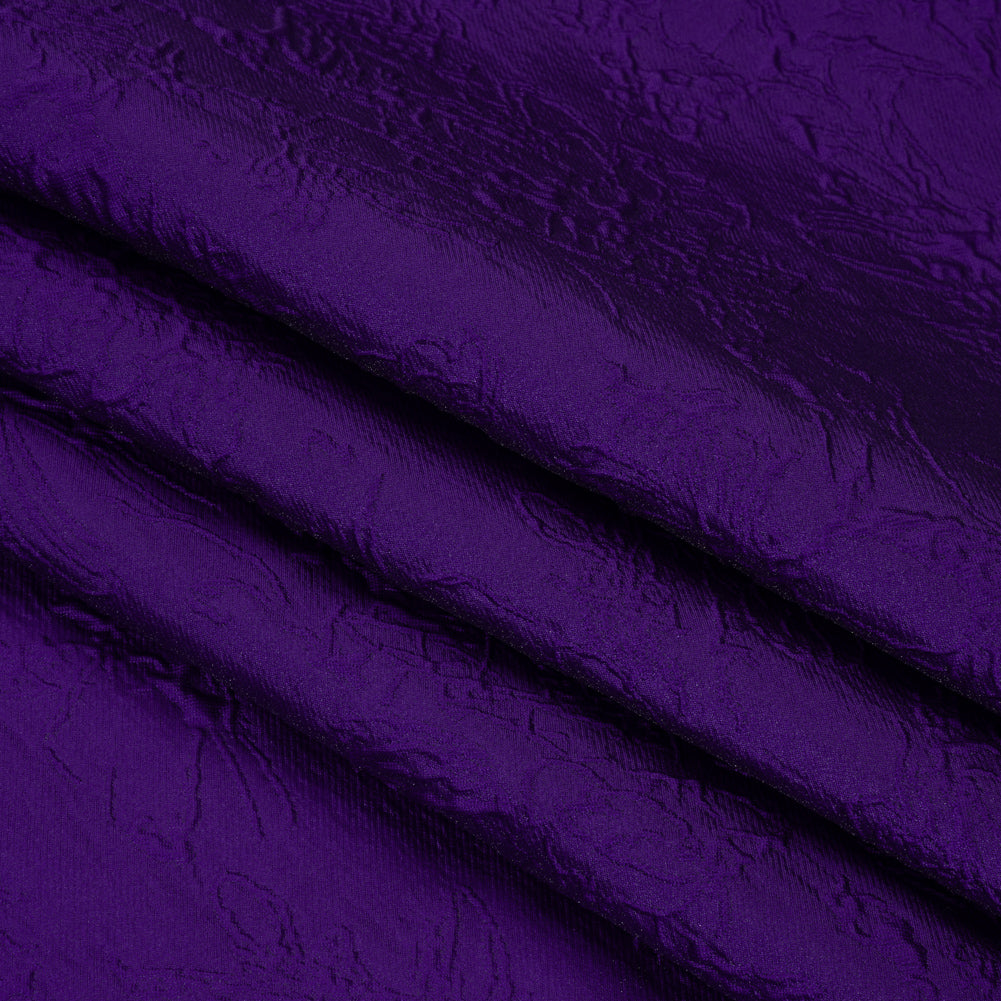 Polyester Brocade - Monochrome Purple Floral Drawings Polyester Brocade - Monochrome Purple Floral Drawings