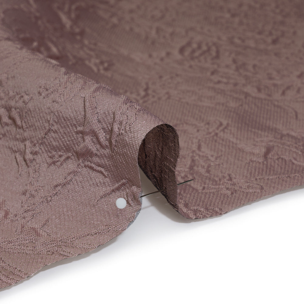 Polyester Brocade - Monochrome Mauve Floral Drawings Polyester Brocade - Monochrome Mauve Floral Drawings