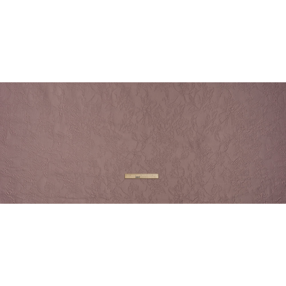 Polyester Brocade - Monochrome Mauve Floral Drawings Polyester Brocade - Monochrome Mauve Floral Drawings