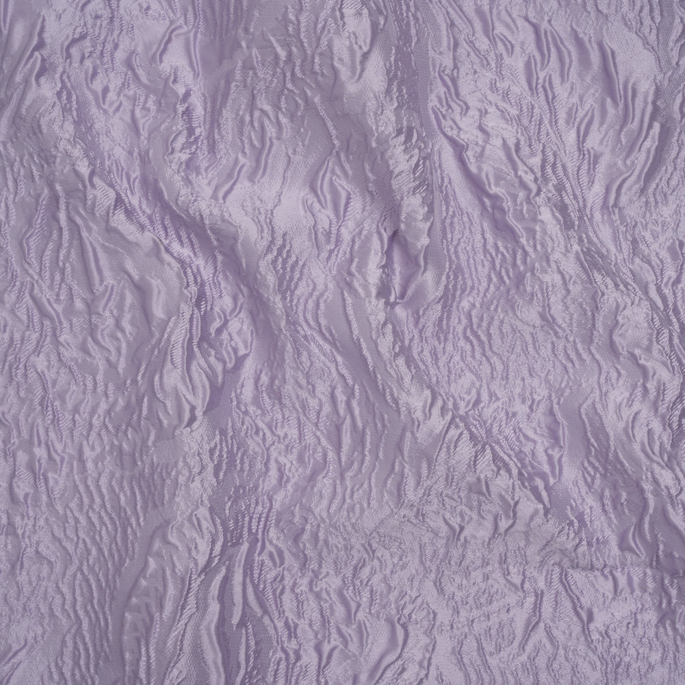 Polyester Brocade - Monochrome Lavender Roses and Leaves Polyester Brocade - Monochrome Lavender Roses and Leaves