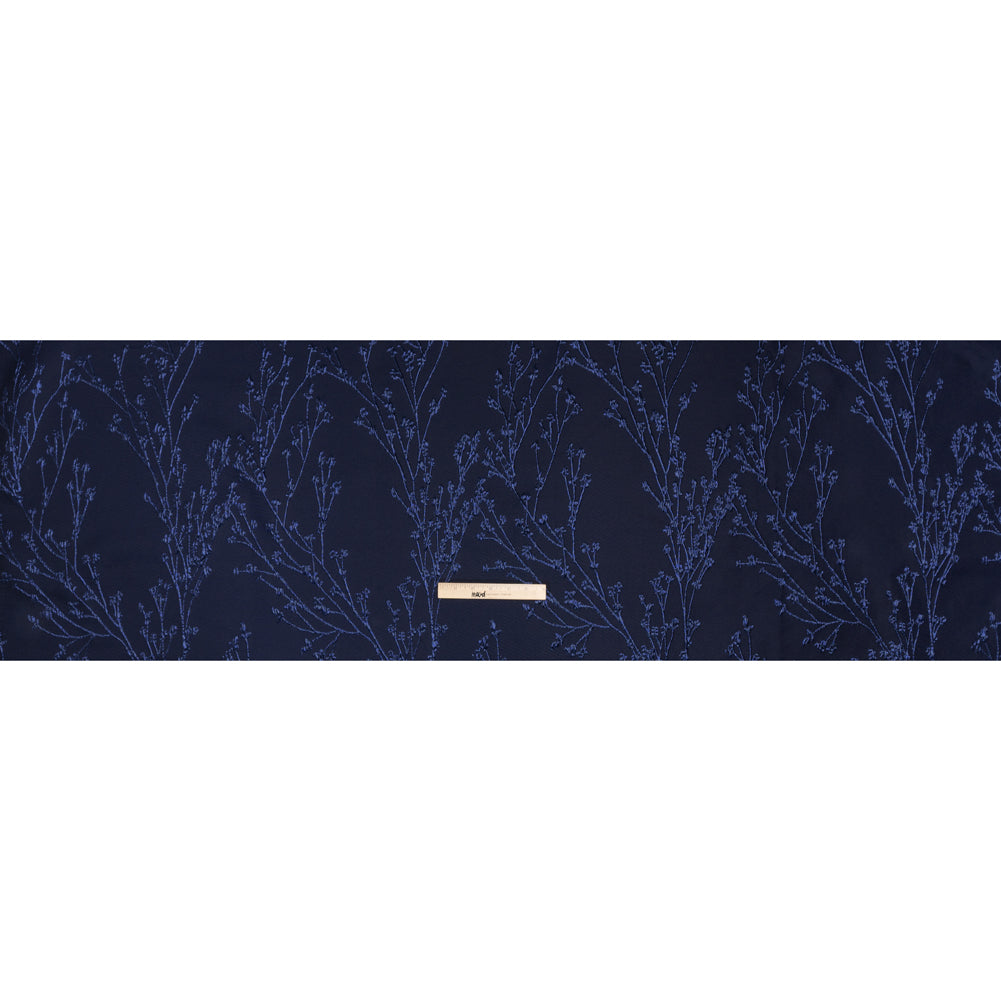 Metallic Brocade - Navy on Navy Flowering Branches Metallic Brocade - Navy on Navy Flowering Branches