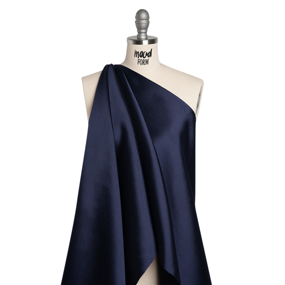 Polyester Mikado - Navy Blue - Frances Collection Polyester Mikado - Navy Blue - Frances Collection