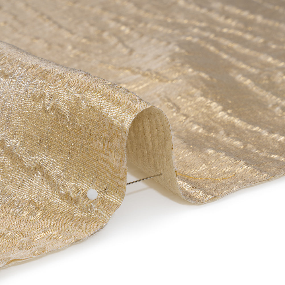 Metallic Brocade - Gold Subtle Wrinkles - Kylie Collection Metallic Brocade - Gold Subtle Wrinkles - Kylie Collection