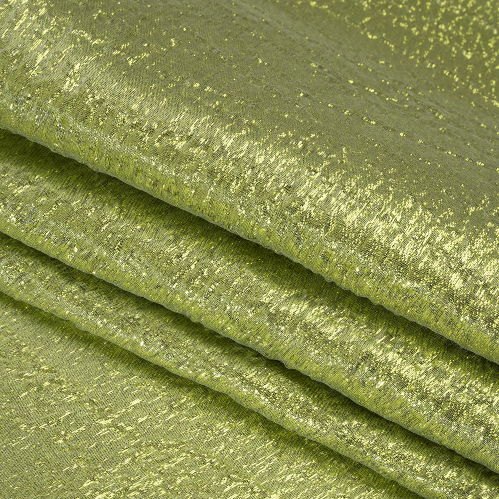Metallic Brocade - Lime Green Subtle Wrinkles - Kylie Collection Metallic Brocade - Lime Green Subtle Wrinkles - Kylie Collection