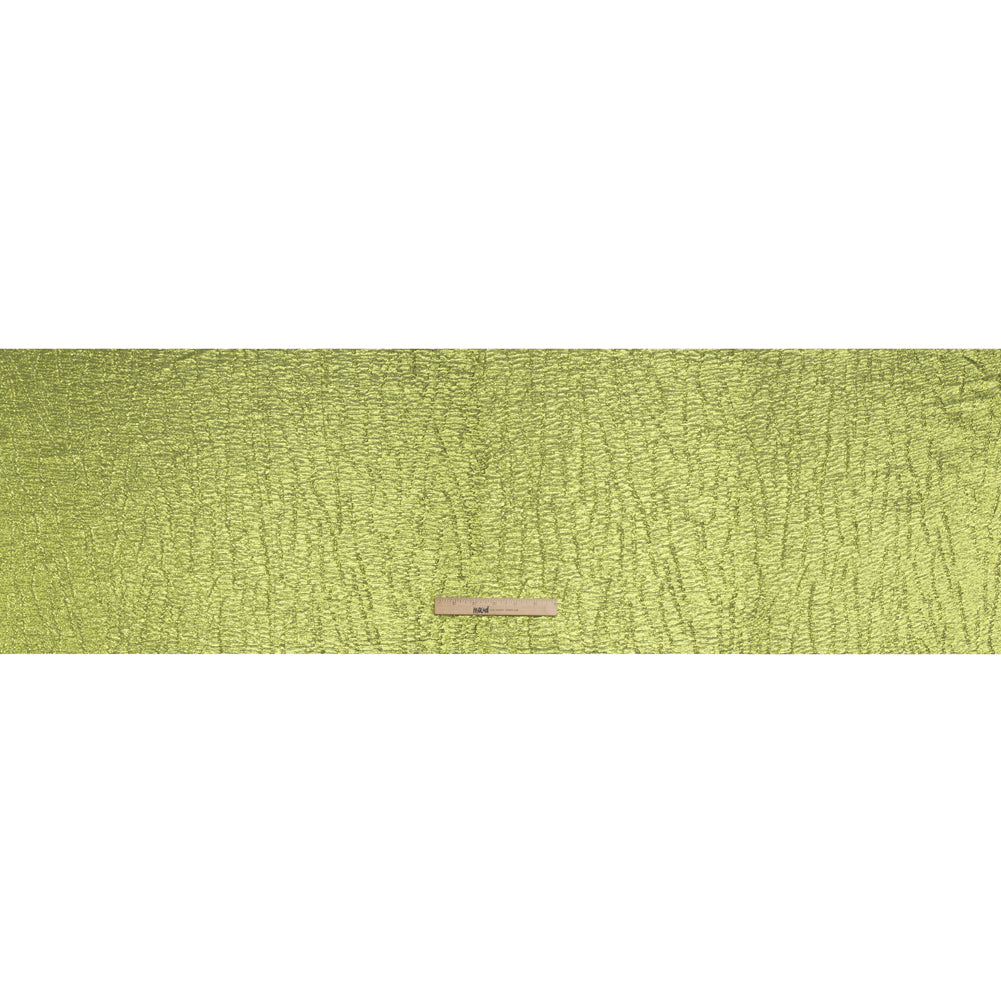 Metallic Brocade - Lime Green Subtle Wrinkles - Kylie Collection Metallic Brocade - Lime Green Subtle Wrinkles - Kylie Collection