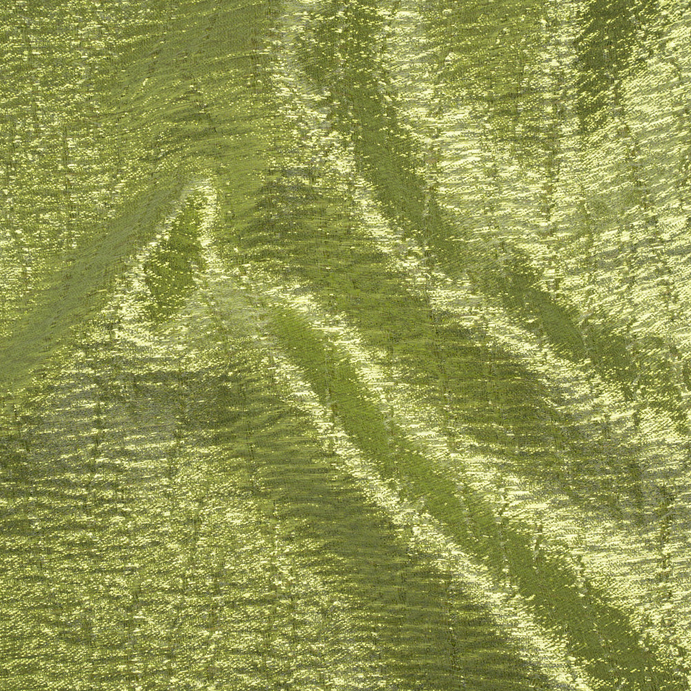 Metallic Brocade - Lime Green Subtle Wrinkles - Kylie Collection Metallic Brocade - Lime Green Subtle Wrinkles - Kylie Collection