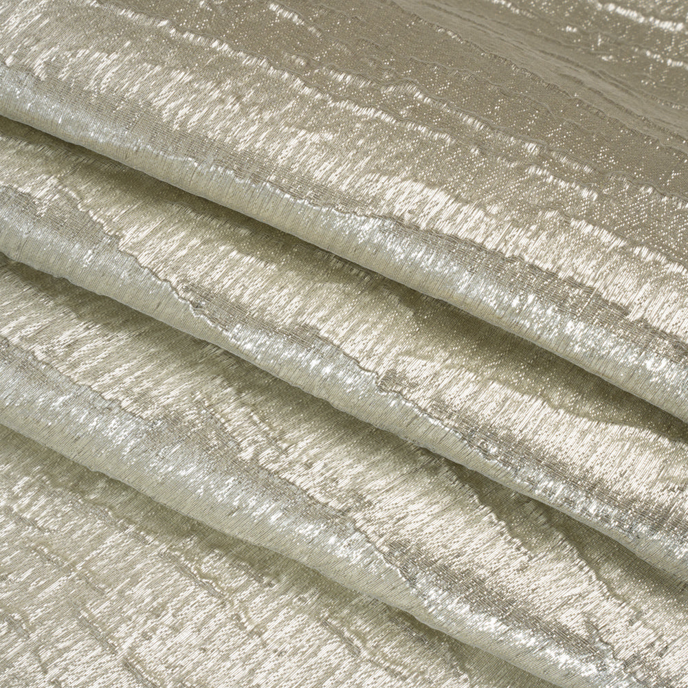 Metallic Brocade - Silver Subtle Wrinkles - Kylie Collection Metallic Brocade - Silver Subtle Wrinkles - Kylie Collection