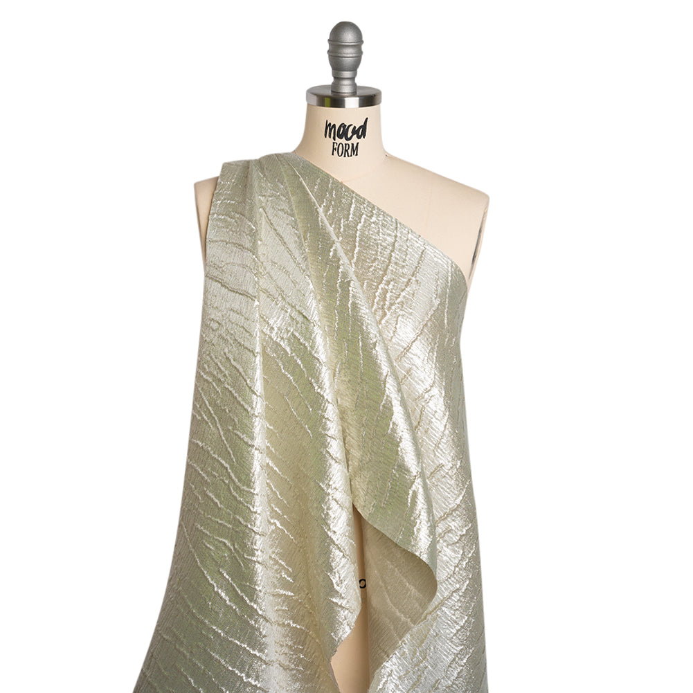 Metallic Brocade - Silver Subtle Wrinkles - Kylie Collection Metallic Brocade - Silver Subtle Wrinkles - Kylie Collection