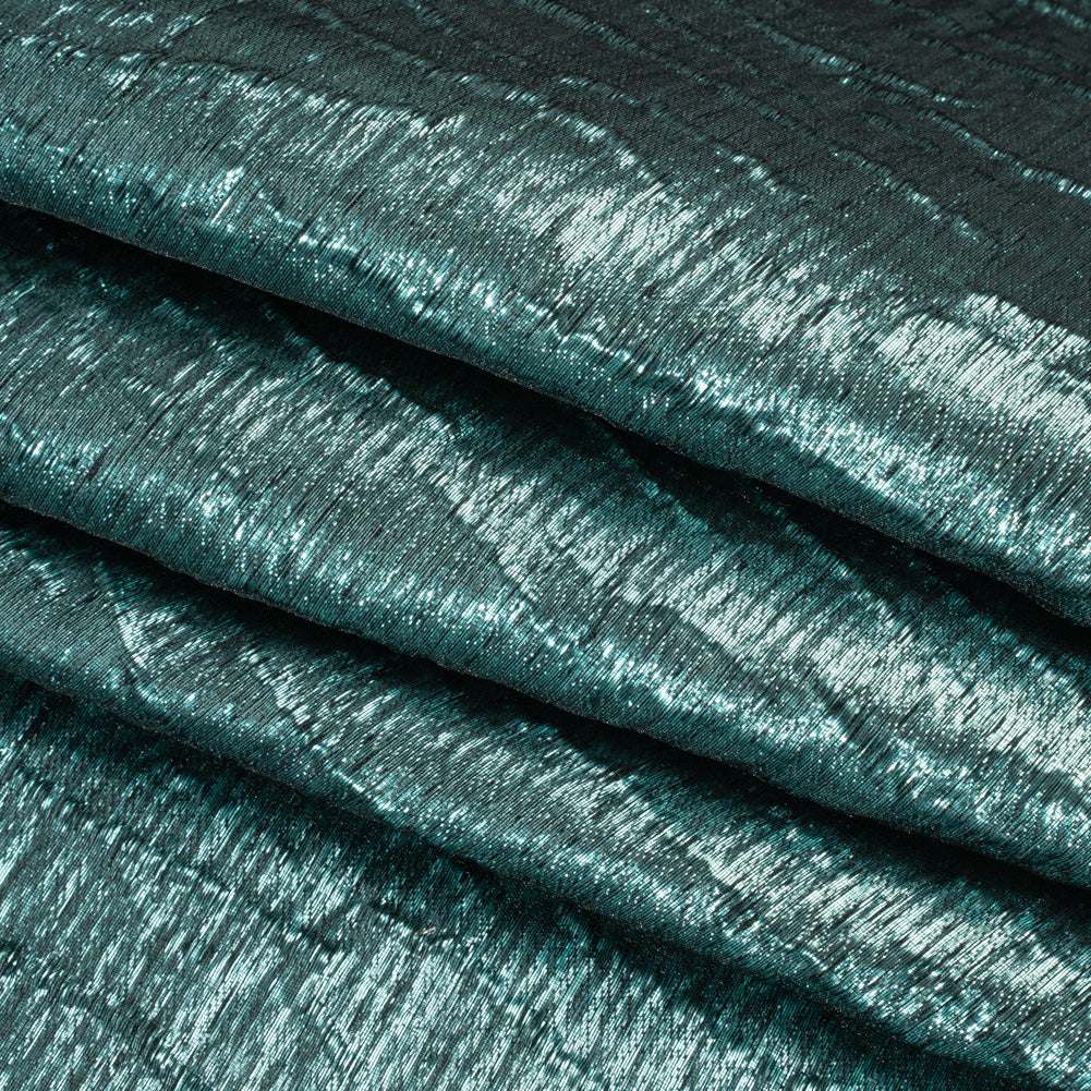 Metallic Brocade - Muted Teal Subtle Wrinkles - Kylie Collection Metallic Brocade - Muted Teal Subtle Wrinkles - Kylie Collection