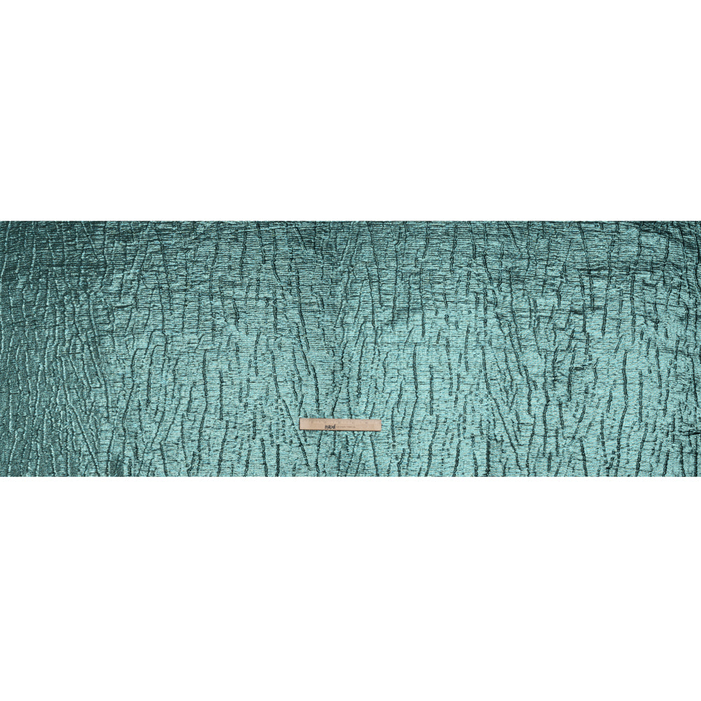 Metallic Brocade - Muted Teal Subtle Wrinkles - Kylie Collection Metallic Brocade - Muted Teal Subtle Wrinkles - Kylie Collection