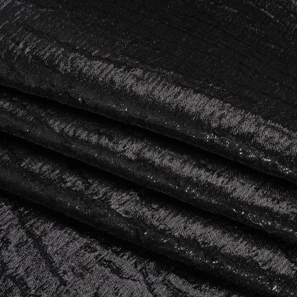 Metallic Brocade - Black Subtle Wrinkles - Kylie Collection Metallic Brocade - Black Subtle Wrinkles - Kylie Collection