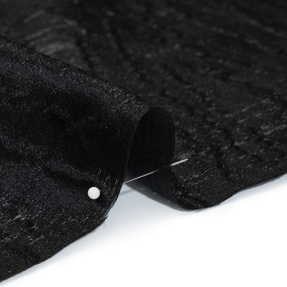 Metallic Brocade - Black Subtle Wrinkles - Kylie Collection Metallic Brocade - Black Subtle Wrinkles - Kylie Collection