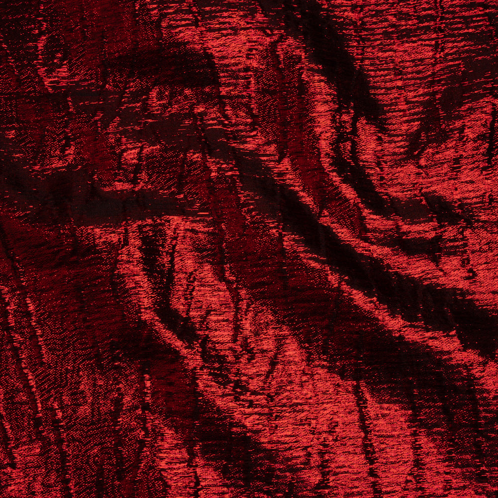 Metallic Brocade - Red Subtle Wrinkles - Kylie Collection Metallic Brocade - Red Subtle Wrinkles - Kylie Collection