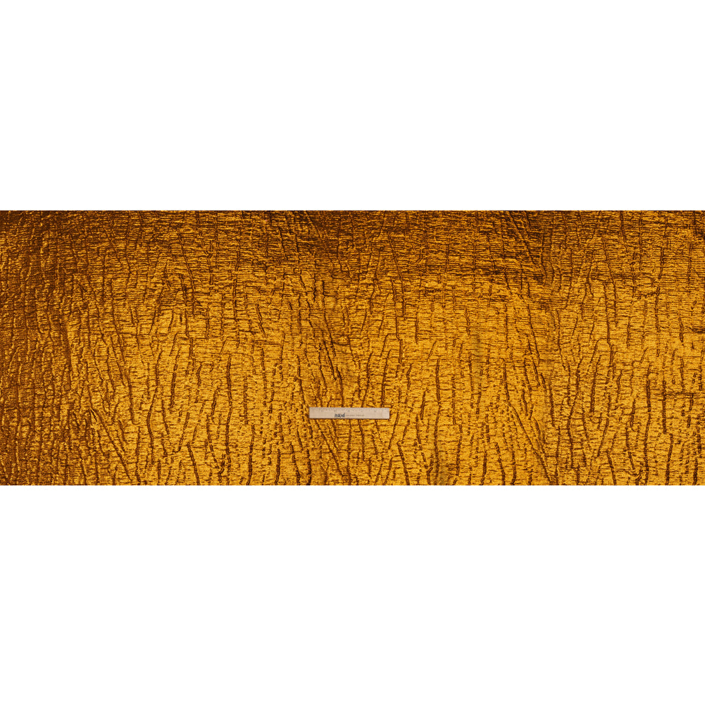 Metallic Brocade - Orange Subtle Wrinkles - Kylie Collection - Full Metallic Brocade - Orange Subtle Wrinkles - Kylie Collection - Full