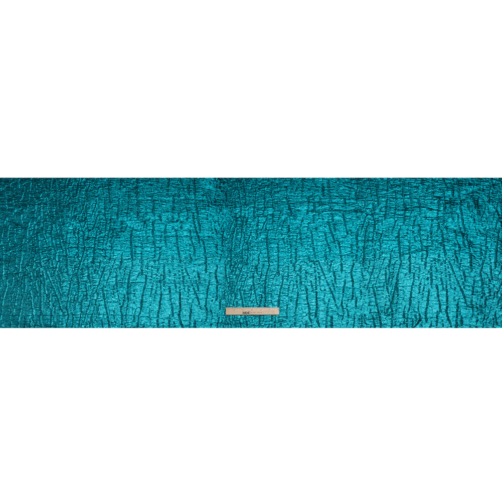 Metallic Brocade - Turquoise Subtle Wrinkles - Kylie Collection Metallic Brocade - Turquoise Subtle Wrinkles - Kylie Collection