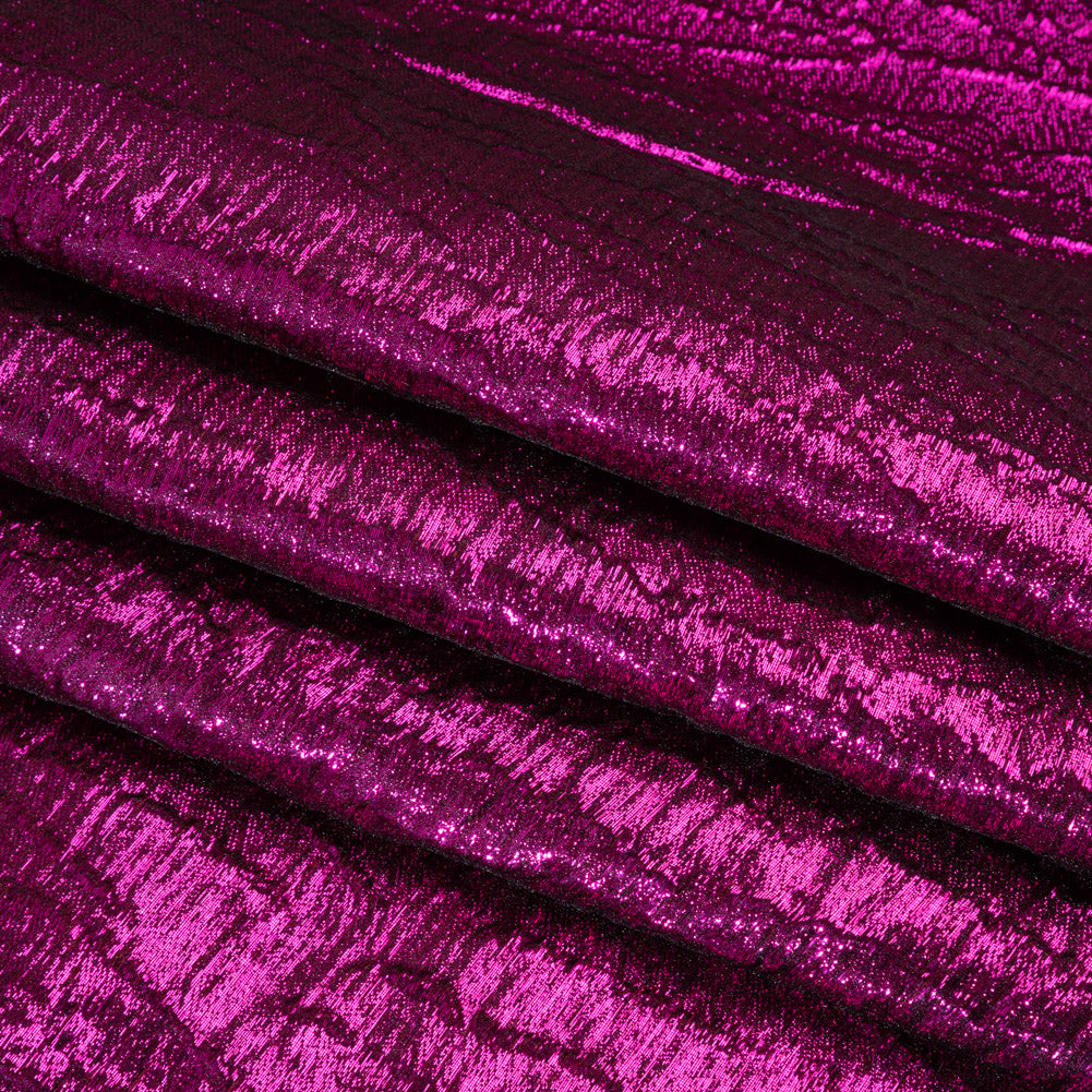 Metallic Brocade - Fuchsia Subtle Wrinkles - Kylie Collection Metallic Brocade - Fuchsia Subtle Wrinkles - Kylie Collection