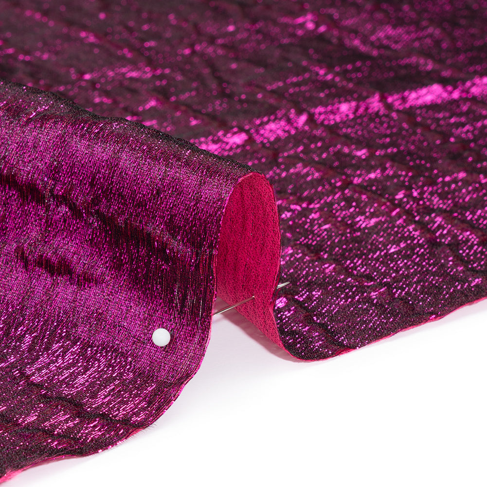 Metallic Brocade - Fuchsia Subtle Wrinkles - Kylie Collection Metallic Brocade - Fuchsia Subtle Wrinkles - Kylie Collection