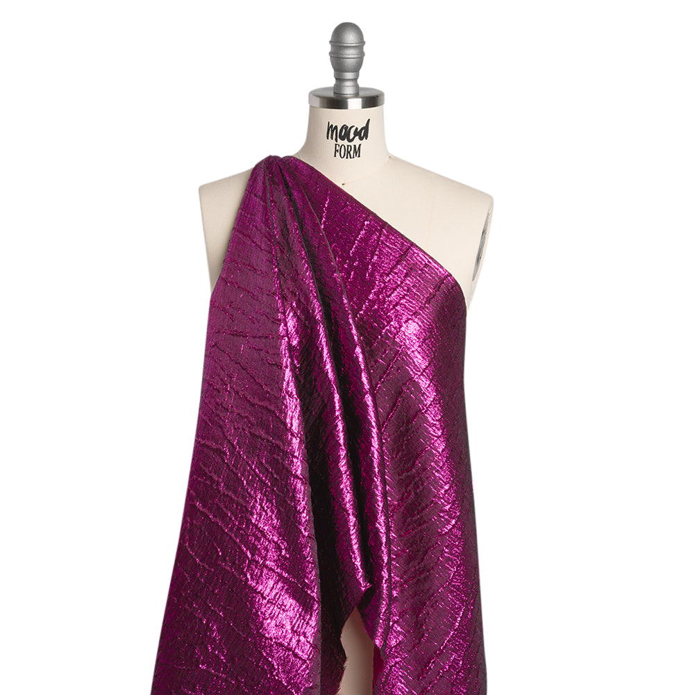 Metallic Brocade - Fuchsia Subtle Wrinkles - Kylie Collection Metallic Brocade - Fuchsia Subtle Wrinkles - Kylie Collection
