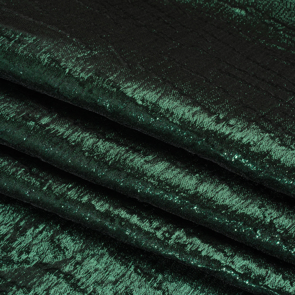 Metallic Brocade - Forest Green Subtle Wrinkles - Kylie Collection Metallic Brocade - Forest Green Subtle Wrinkles - Kylie Collection