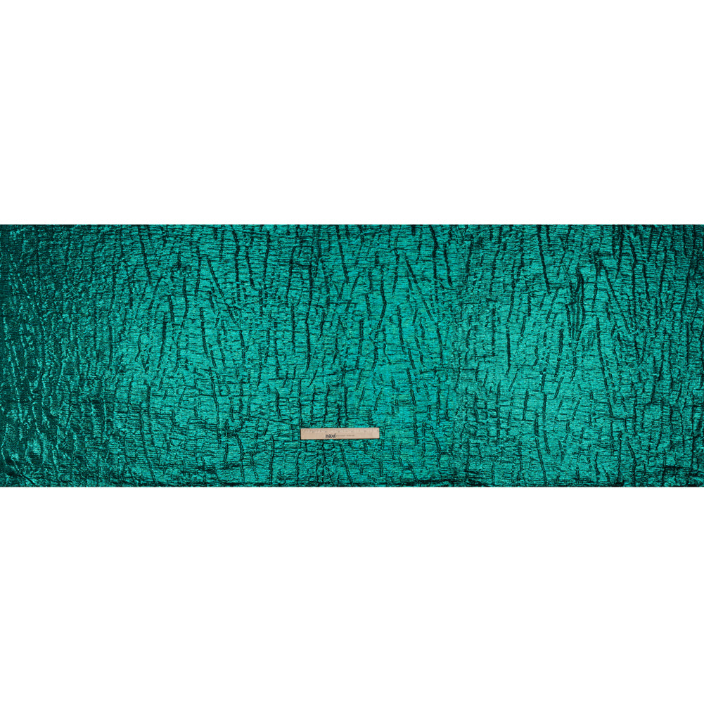 Metallic Brocade - Bright Teal Subtle Wrinkles - Kylie Collection Metallic Brocade - Bright Teal Subtle Wrinkles - Kylie Collection
