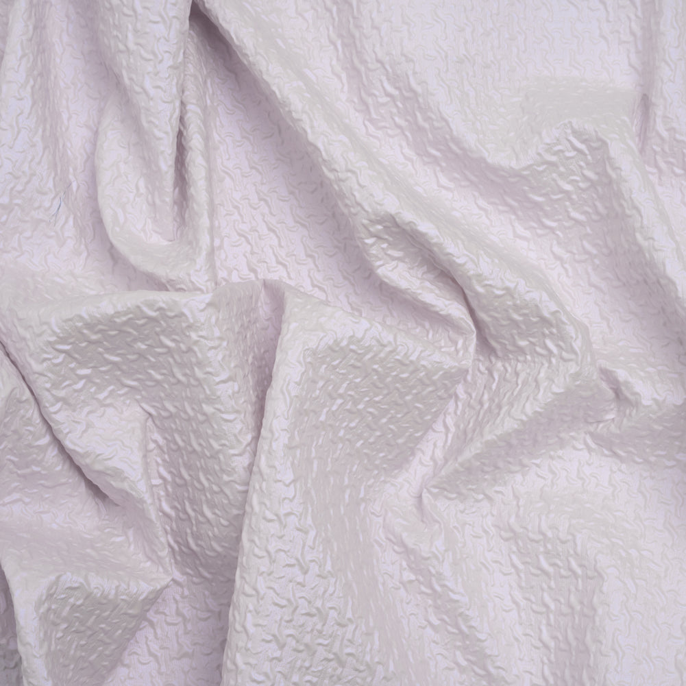 Puckered Novelty Jacketing - Clearwater Blue Abstract - Edana Collection - Drape Puckered Novelty Jacketing - Clearwater Blue Abstract - Edana Collection - Drape