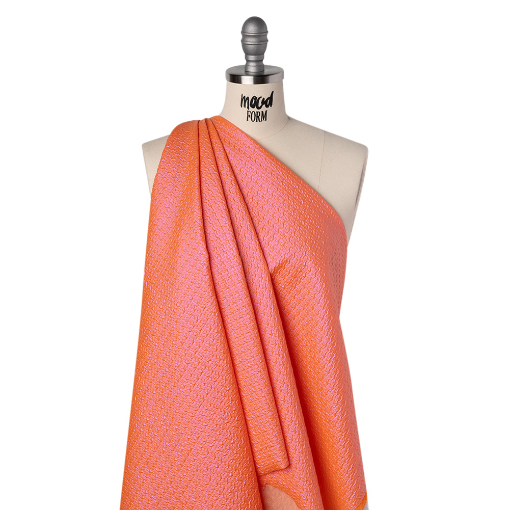 Puckered Novelty Jacketing - Coral Abstract - Edana Collection Puckered Novelty Jacketing - Coral Abstract - Edana Collection