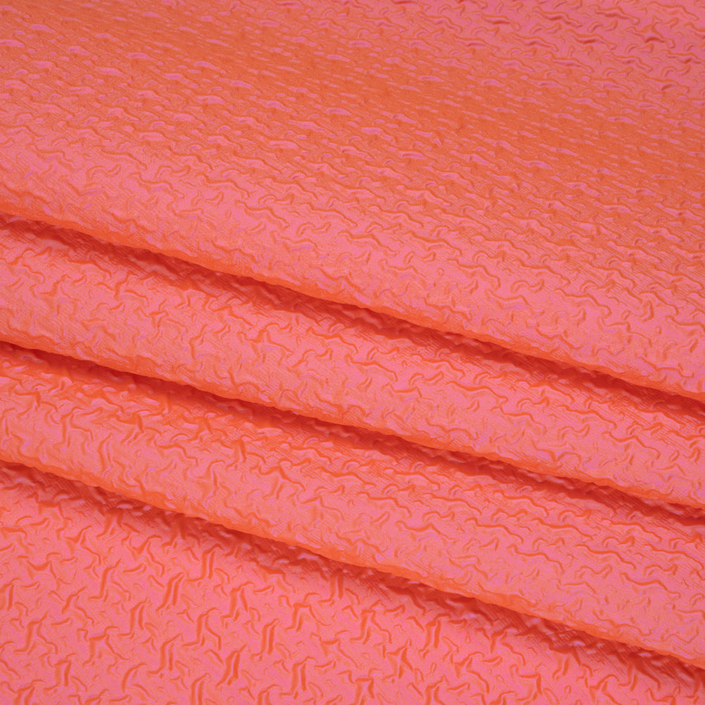 Puckered Novelty Jacketing - Coral Abstract - Edana Collection Puckered Novelty Jacketing - Coral Abstract - Edana Collection