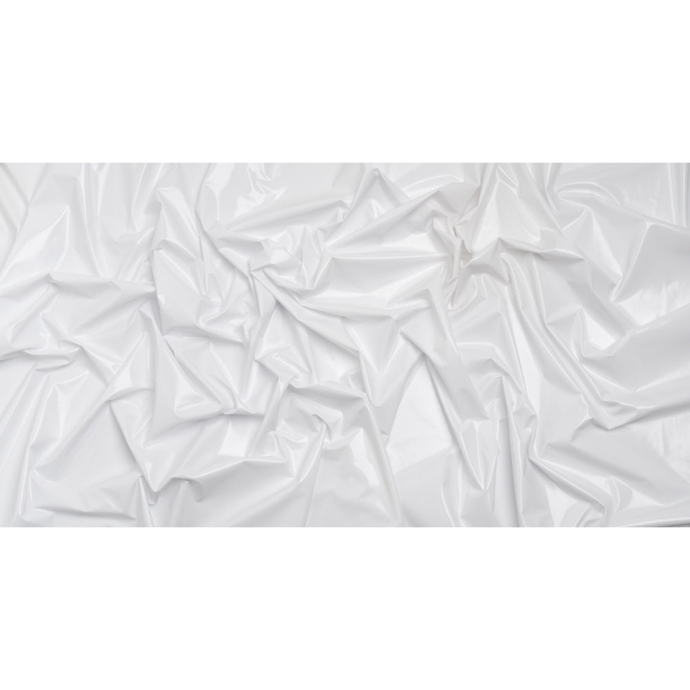 Foiled Faux Leather Stretch Knit - White - Alison Collection - Full - Image 5 of 6 Foiled Faux Leather Stretch Knit - White - Alison Collection - Full - Image 5 of 6