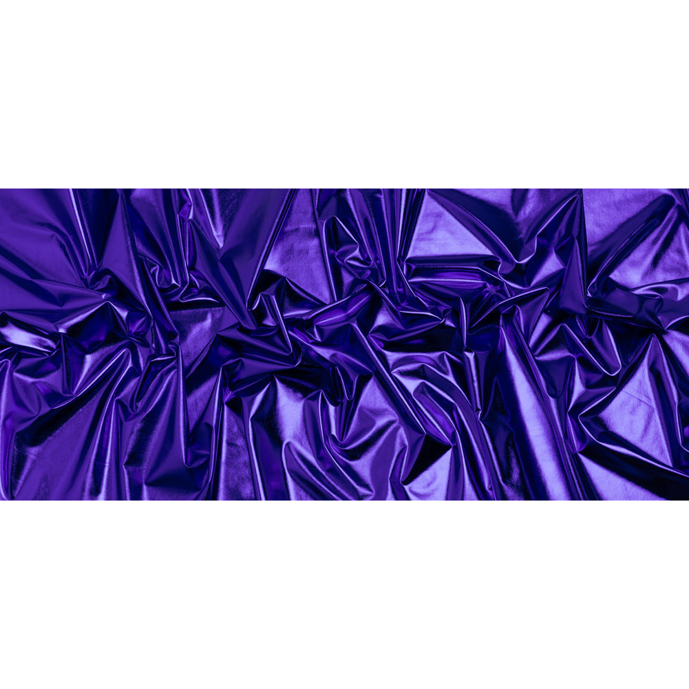 Foiled Faux Leather Stretch Knit - Royal Blue - Alison Collection - Full - Image 5 of 6 Foiled Faux Leather Stretch Knit - Royal Blue - Alison Collection - Full - Image 5 of 6
