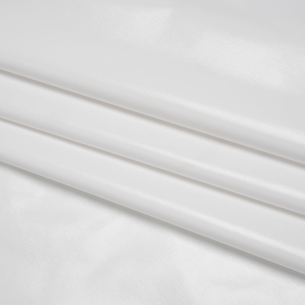 Knit Faux Leather with PET Anodized Aluminum Film - White - Elizabeth Collection Detail Knit Faux Leather with PET Anodized Aluminum Film - White - Elizabeth Collection Detail