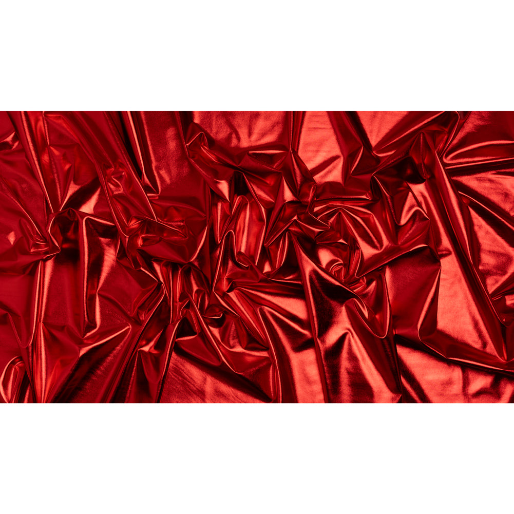 Knit Faux Leather with PET Anodized Aluminum Film - Red - Elizabeth Collection - Full - Image 5 of 6 Knit Faux Leather with PET Anodized Aluminum Film - Red - Elizabeth Collection - Full - Image 5 of 6