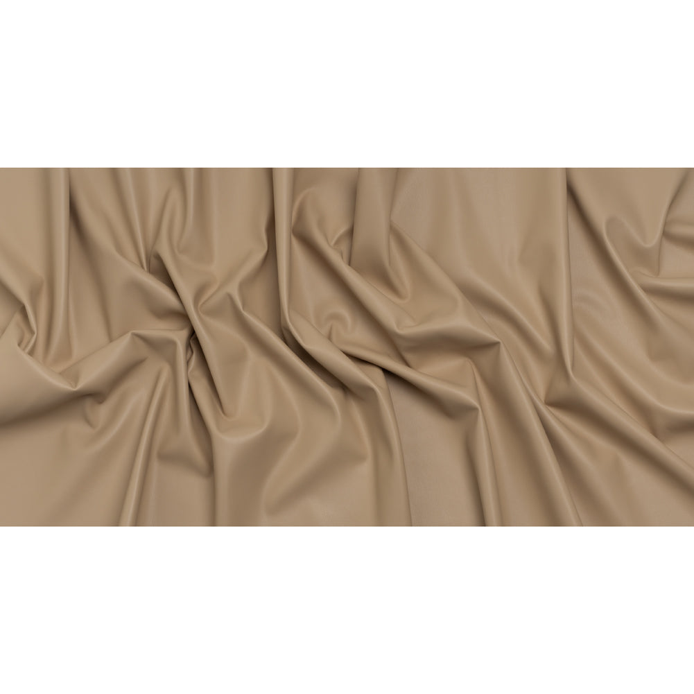 Stretch Faux Leather with Suede-Like Brushed Backing - Beige - Jodi Collection Stretch Faux Leather with Suede-Like Brushed Backing - Beige - Jodi Collection