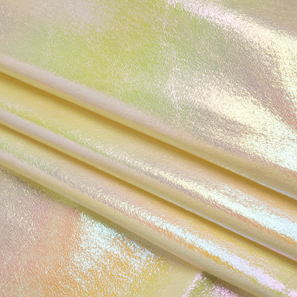 Crinkled Metallic Faux Leather - Pastel Rainbow Ombre - Adriana Collection - Detail Crinkled Metallic Faux Leather - Pastel Rainbow Ombre - Adriana Collection - Detail