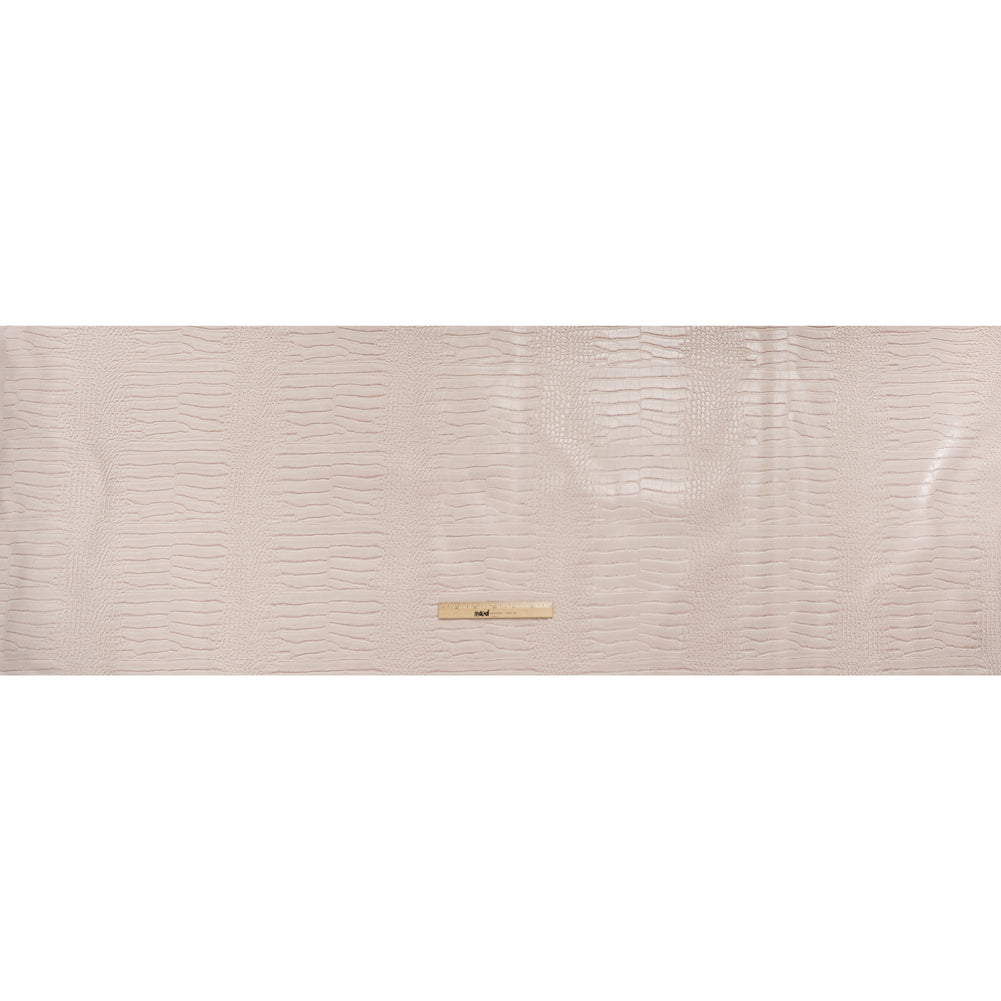 Crocodile Faux Leather Vinyl - Eggshell - Kristin Collection Crocodile Faux Leather Vinyl - Eggshell - Kristin Collection
