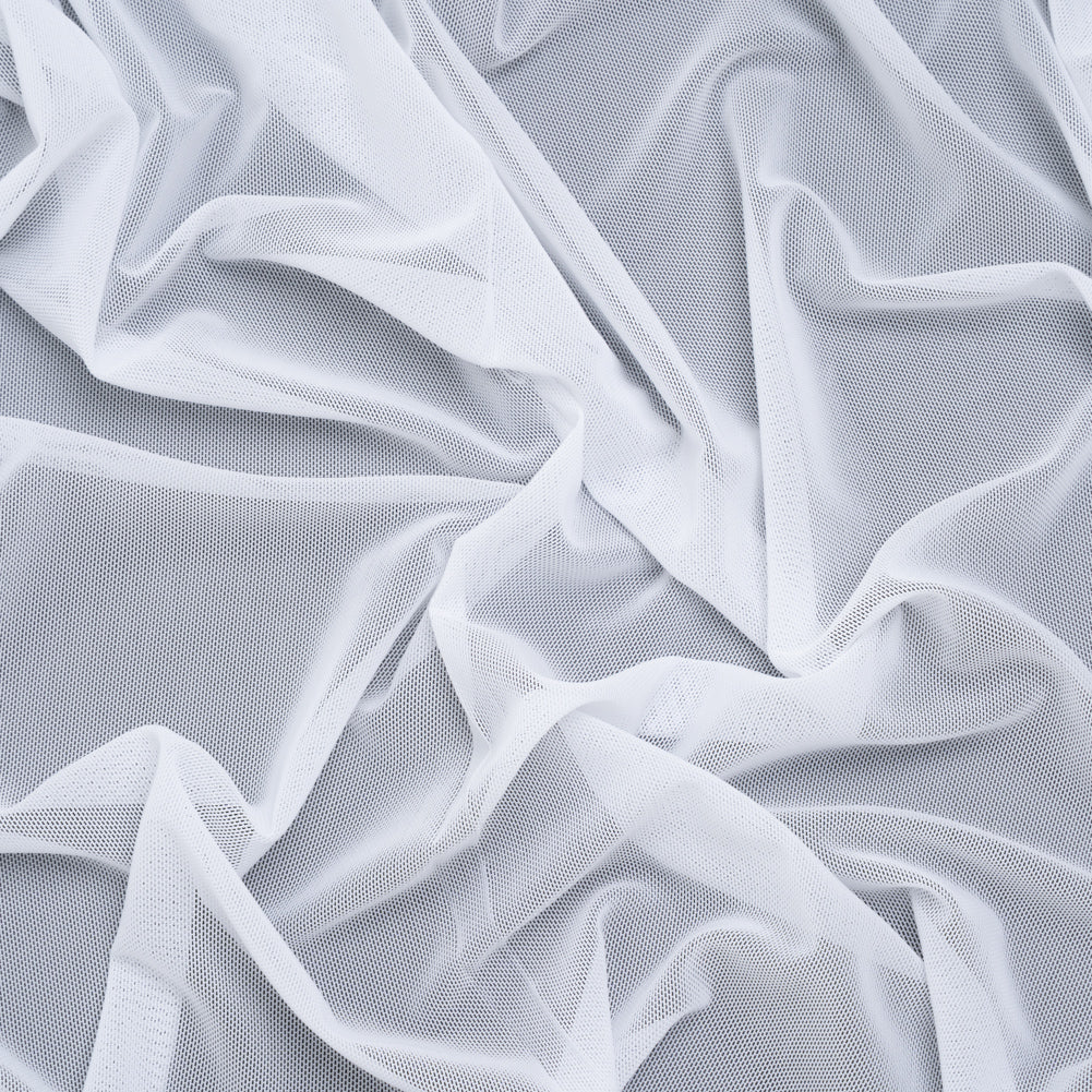 Nylon Stretch Mesh - White - Bernetta Collection Drape Nylon Stretch Mesh - White - Bernetta Collection Drape