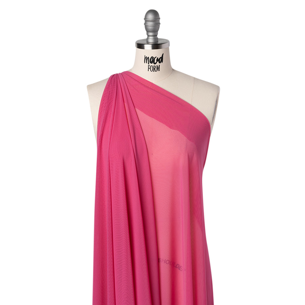 Nylon Stretch Mesh - Magenta - Bernetta Collection Folded Nylon Stretch Mesh - Magenta - Bernetta Collection Folded