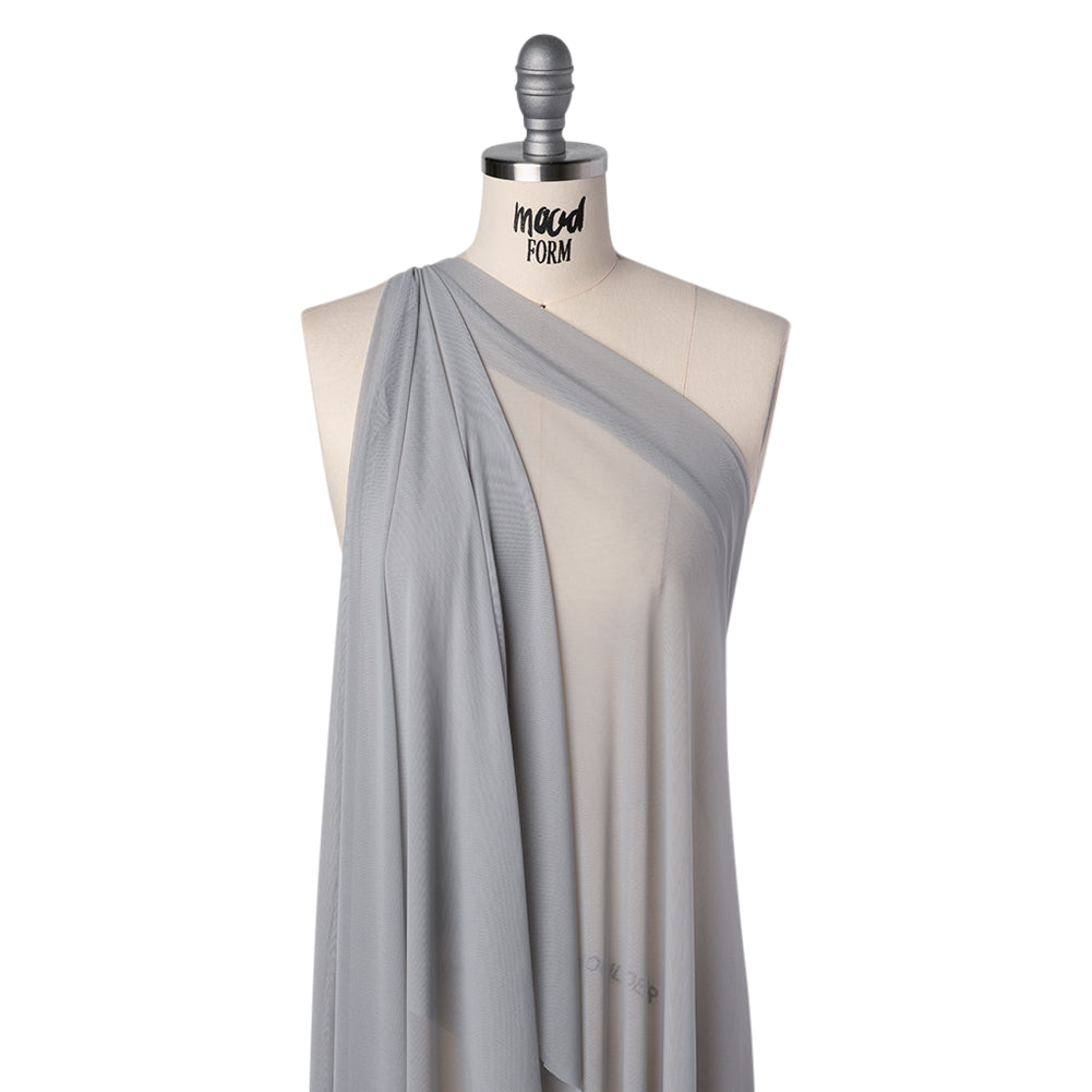 Nylon Stretch Mesh - Silver - Bernetta Collection Nylon Stretch Mesh - Silver - Bernetta Collection