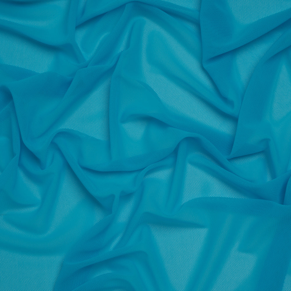 Nylon Stretch Mesh - Aqua - Bernetta Collection - Drape Nylon Stretch Mesh - Aqua - Bernetta Collection - Drape