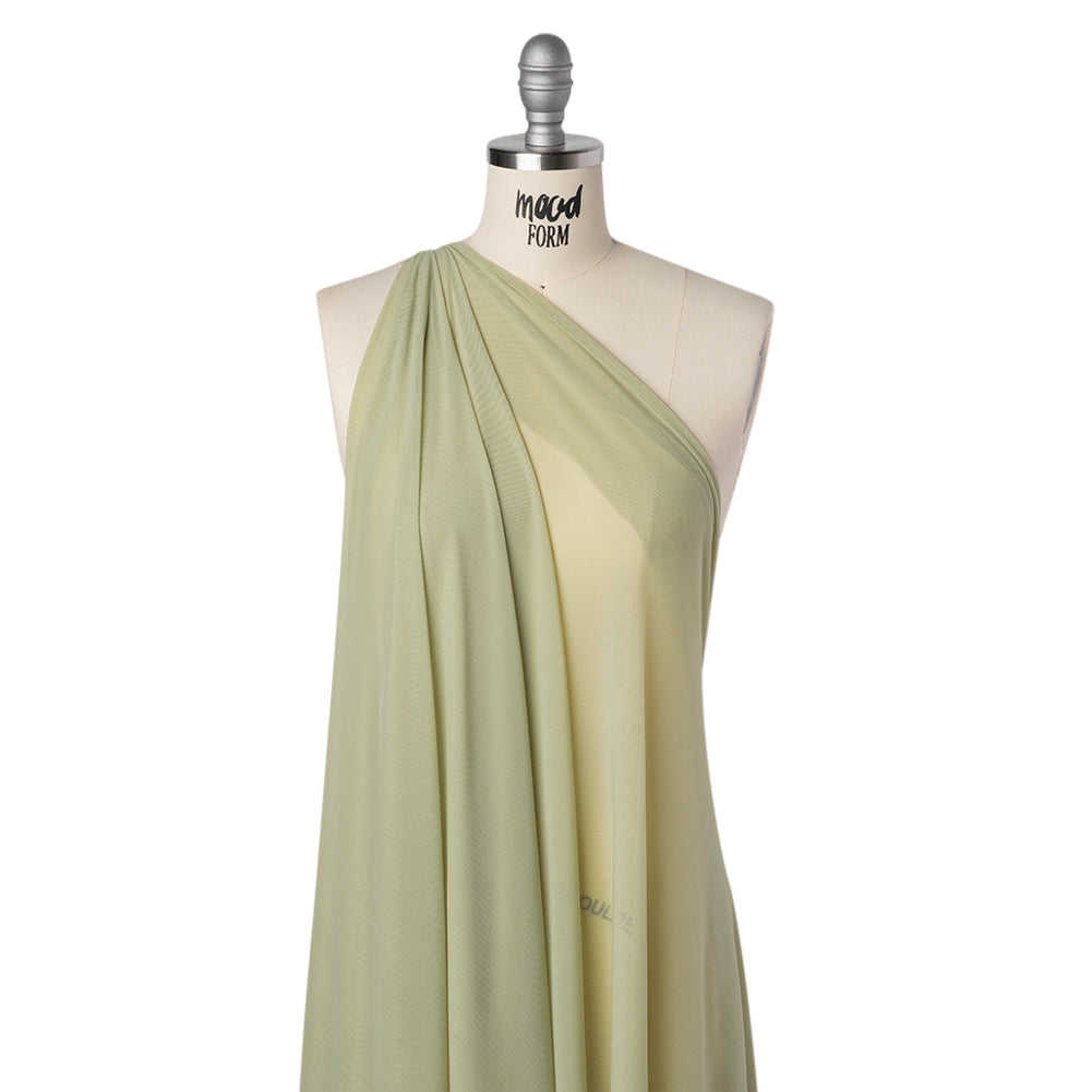 Nylon Stretch Mesh - Sage - Bernetta Collection Folded Nylon Stretch Mesh - Sage - Bernetta Collection Folded