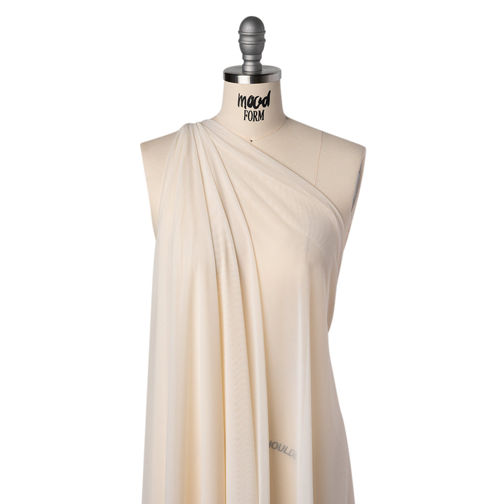 Nylon Stretch Mesh - Ivory - Bernetta Collection - Folded Nylon Stretch Mesh - Ivory - Bernetta Collection - Folded