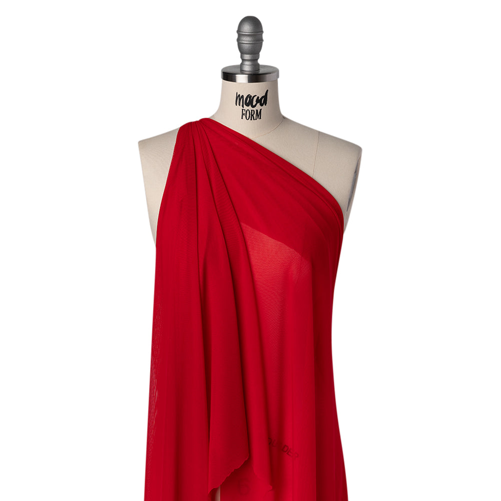 Nylon Stretch Mesh - Red - Bernetta Collection Folded Nylon Stretch Mesh - Red - Bernetta Collection Folded
