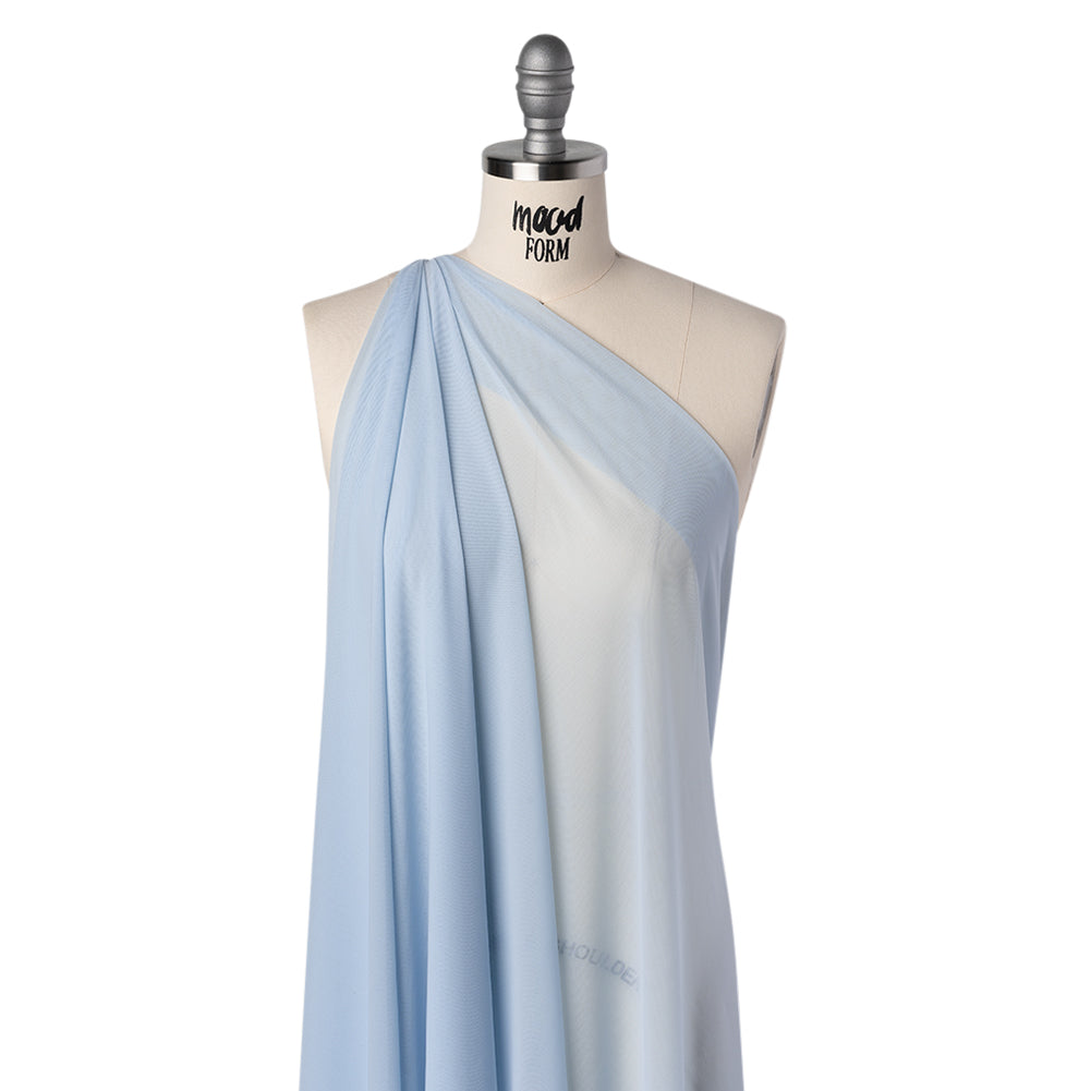 Nylon Stretch Mesh - Baby Blue - Bernetta Collection Folded Nylon Stretch Mesh - Baby Blue - Bernetta Collection Folded