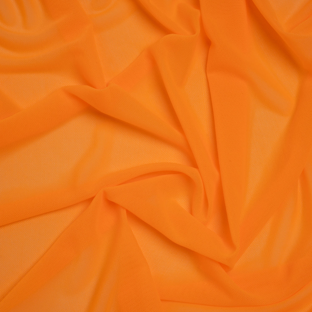 Nylon Stretch Mesh - Hi Vis Orange - Bernetta Collection - Drape Nylon Stretch Mesh - Hi Vis Orange - Bernetta Collection - Drape