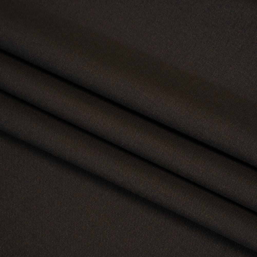 Super 150s Wool Twill Suiting Made in Italy - Coffee Brown - Deadstock Super 150s Wool Twill Suiting Made in Italy - Coffee Brown - Deadstock
