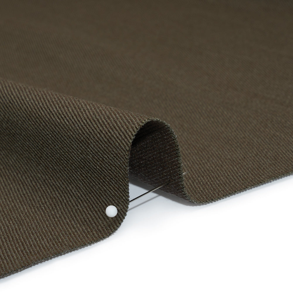Wool Gabardine Made in Italy - Olive Brown - Deadstock Wool Gabardine Made in Italy - Olive Brown - Deadstock