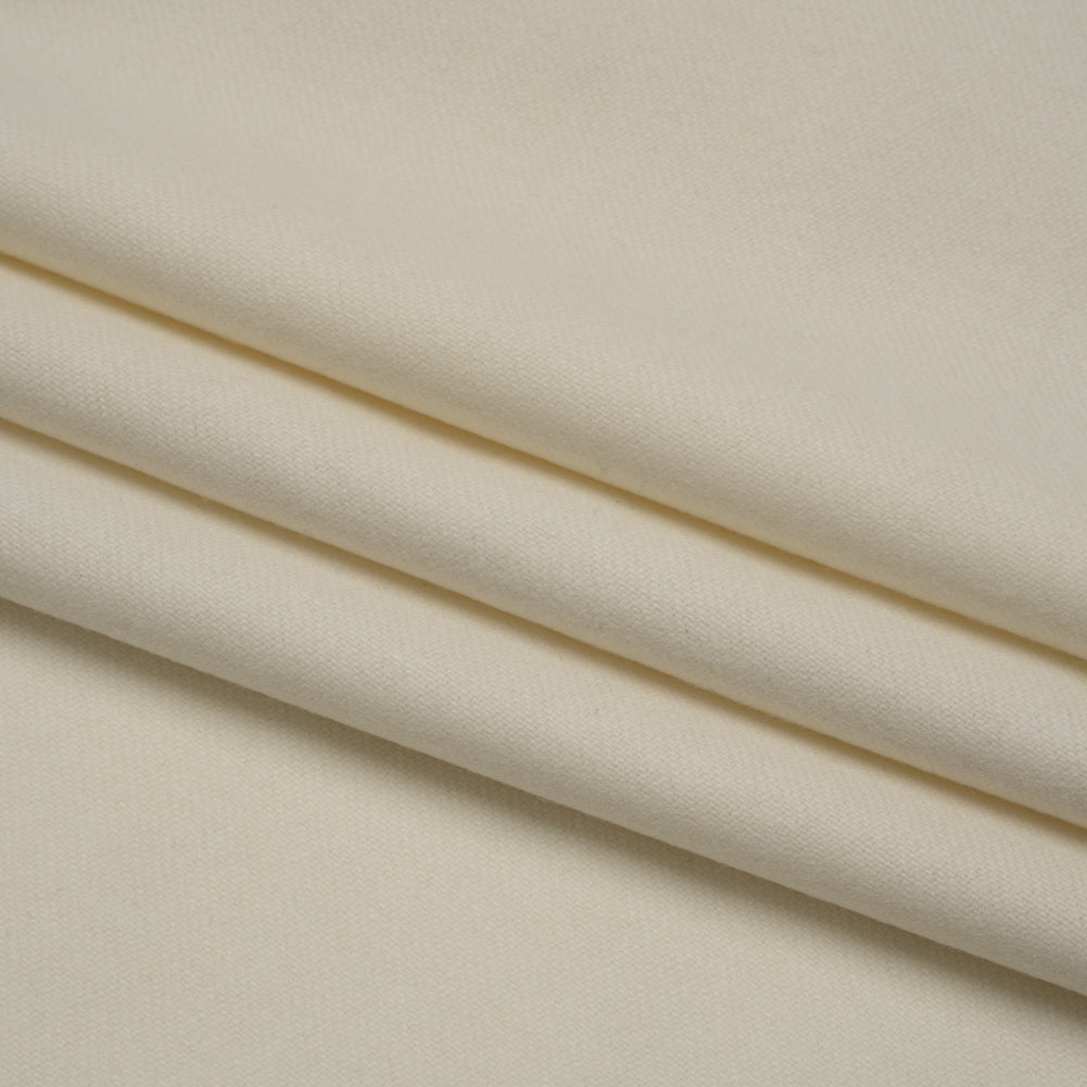 Super 120s Wool Twill Suiting Made in Italy - Cream - Deadstock Super 120s Wool Twill Suiting Made in Italy - Cream - Deadstock